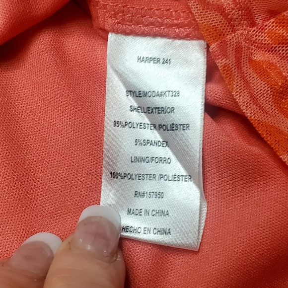 Harper 241 NWOT Orange & Pink Hippiecore 60s Inspired Sleeveless Top Size Small - Picture 4 of 6